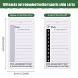100 Packs 10 Line Football Sports Strip Cards Super Football Bowl Pool Cards, 100 No-Repeat Baseball Boxing Soccer Football Strip Cards Playing Scratch Off Cards For Super Football Party Favor