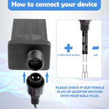 2Pack 12V 1A Replacement Yard Inflatable Adapters Class 2 Power Supply With 2 10Ft Extension Cords Transformer Us Plug F