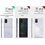 Phone Case For Samsung Galaxy A71 5G With Tempered Glass Screen Protector And Card Holder Wallet Cover Stand Flip Leather Cell Accessories Glaxay A 71 G5 Gaxaly 71A S71 Cases Women Girl Purple