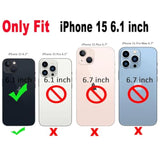 iPhone 15 Clear Floral TPU Case Slim Shockproof Bumper Pink 6.1in