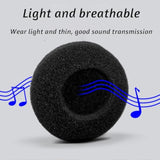 20 Pack Ear Cushions Foam Replacement For Plantronics Headphones Most Standard Size Office Telephone Headsets H251 H251N H261 H261N H351 H351N H361 H361N Headset Disposable Covers, Black