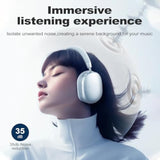 Wireless Headphones Over-Ear Bluetooth Adjustable 42 Hours Of Listening Time Volume Control, Fitting In Gaming/Running/Sports Headphones For Iphone/Android/Samsung -Silver