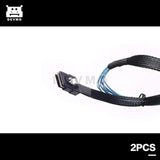 2Pcs Mini Sas To 4-Sata Sff-8087 Multi-Lane Forward Breakout Internal Conversi