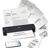 Inkless Portable Printer, Wireless Thermal Printer For Travel Support 8.5"X11" Us Letter & A4 B5, Mt610 Small Bluetooth Mobile Printers With Ios Android Laptop For Home Car Office School, Black