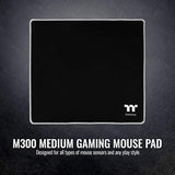 Thermaltake M300 Smooth Surface/Solid Sewing Edge/Splash-Proof/Anti-Slip Rubber Base 360mm x 300mm Gaming Mouse Pad GMP-TTP-BLKSMS-01, Small