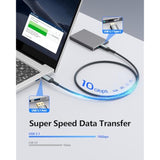 10Gbps Android Auto Usb C Cable, 1.5Ft 3A Usb 3.1 Gen 2 Fast Charging & Data T
