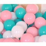 50 Pcs 12Inch Pink And Mint Green Balloons, 3 Color Mint Green And Lig