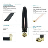 2.4Ghz 2.4G Wifi Antenna 2Dbi Sma Male (Pin) Connector Network Aerial With Mini Pci U.Fl To Sma Female Wifi Pigtail Rf1.13 Cable 15Cm(Pack Of 2)