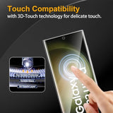 3 Pack Tempered Glass Screen Protector For Samsung Galaxy S23 Ultra, Anti-Fingerprint, 9H Hardness, Scratch Resistant, 3D Curved Tempered Glass Film, Hd Clear