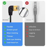 Ethernet 90 Degree Adapter Cable, Cat 8 Ethernet Cable, Extreme Thin Right Ang