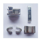 2 Sets Silver #10 Metal Zipper Head Box Zipper Sliders Retainer Insert
