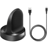 Compatible For Samsung Gear S2 Charger, Charging Cradle Dock For Gear S2, Gear S2 Classic Smart Watch (Black)