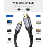 4K Micro Hdmi To Hdmi Cable 10 Ft, Micro Hdmi To Standard Hdmi Cord Braided Su