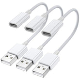 Usb C Female To Usb Male Adapter (3-Pack),Type C To Usb A Charger Cable Adapter,Compatible With Iphone 16 15 Pro 13 12 Plus Max,Ipad,Samsung Galaxy Note 10 S23 S22 S21 Plus,Google Pixel(White)