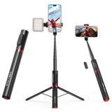 x Drex Lee Boom Selfie Stick ST30 Lite, 57.9" Automatic Tripod Stand with Remote and Cold Shoe Mount, for iPhone, for Android, Video Recording,