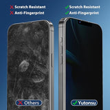 2 Pack Privacy Screen Protector for iPhone 16e / iPhone 14 / iPhone 13 / iPhone 13 Pro 6.1-Inch, Anti-Spy Private Tempered Glass, Anti-Scratch, Easy
