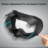Adjustable Facial Interface For Meta Quest 3 Accessories,Face Cover With Breathable Foam Pads, Light-Blocking Nose Pad,Includes Two Face Cushions:Ice Silk & Pu (Not Compatible With Quest 3S)