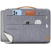 KINGSLONG 14 inch Laptop Sleeve Bag, Slim Shockproof Handbag, Computer Carrying Case Cover Compatible with MacBook Air/Pro Acer Asus Dell HP Grey