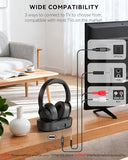Wireless Headphones for TV Watching with Digital Optical RCA AUX 3.5 MM Transmitter Charging Dock, Over Ear Headset for Seniors, Bluetooth Headphones