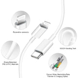 2 Pack 12W USB Wall Charger with 6Ft Cable for iPad iPhone AirPods