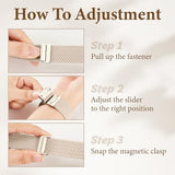 Braided Stretchy Bands with Magnetic Clasp Compatible for Apple Watch Band 38mm 40mm 41mm 42mm 44mm 45mm 46mm 49mm Women Men, Nylon Sport Solo Loop