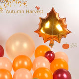 Fall Balloon Arch Kit 110pcs Gold Burgundy Peach Orange Balloons for Baby Shower Party