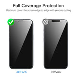 JETech Privacy Full Coverage Screen Protector for iPhone 16e 2025, iPhone 14 6.1-Inch, Anti-Spy Tempered Glass Film, Edge to Edge Protection Case-Friendly, 2-Pack