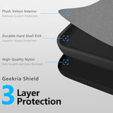 Geekria Shield Headphones Case Compatible with Skullcandy, AKG, Edifier, Hard Shell Travel Carrying Bag with Cable Storage (Blue)