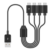 Micro Usb Multi Charging Cable 1.5Ft, Micro Usb Splitter Cable, Usb2.0 Type A
