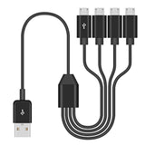 Micro Usb Multi Charging Cable 1.5Ft, Micro Usb Splitter Cable, Usb2.0 Type A