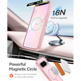 Google Pixel 9 Pro XL Case: Magnetic Matte Shockproof Military Grade Protection (Pink)