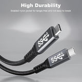 10Ft Usb-C 3.1 Gen 2 Cable 10Gbps Data Transfer, 60Hz Video Output, 4K Display