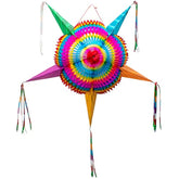 Mexican Piñata (Large 32 Inches) - Authentic Handmade Foldable Large Pinata For Birthday Party - Piñatas Para Cumpleaños - Fiesta Piniata - Mexican Star Pinata - Cinco De Mayo Pinatas