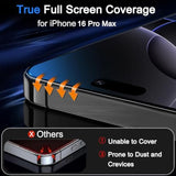 3-Pack Tempered Glass Screen and Camera Lens Protector for iPhone 16 Pro Max