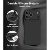 Magnetic Case for iPhone 17 Pro Max, Compatible with Magsafe, Classic Liquid Silicone Phone Case with Integrated Camera Control Button and Anti-Scratch Microfiber Lining, Black