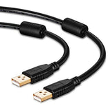 Qy Tan 50Ft Usb Cable With Gold-Plated Connector For Hard Drives, Printers, Modems, Cameras (15M/50Ft)