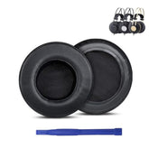 K72 Replacement Ear Pads Noise Canceling Ear Cushions Quite-Comfort Thickened Pu Leather Ear Cushion Cover Earmuff Repair Part For Akg K52 K72 K92 Over-Ear Headphones(Black)