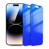 2 Pack For Iphone 15 Privacy Screen Protector For Iphone 14 Pro , 25 Degree Anti Spy Anti-Blue Light Tempered Glass Blue Gradient With Easy Installation Shatterproof Case Friendly (6.1 Inch Blue)