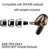 Sednaearfit Crystal Standard (Ss/S/Ms) - Earbud Tips For Wireless Headphones - Noise Canceling Earbuds Replacement Tips - Eartips Compatible With Shure, Sony, Beats, Sennheiser, Jabra, And Jbl