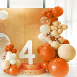 160PCS Fall Balloon Arch Kit with Orange White Copper Balloons for Thanksgiving Party