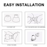 6 Pairs Replacement For Samsung Galaxy Buds Pro Headphones, Eartips Silicone Tips Earbuds Set For Samsung Galaxy Buds Pro Headphones Fit In Case Ear Tips,L/M/S Earplug (Phantom Black) (Black)