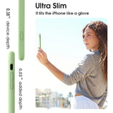 Compatible With 11 Pro Max Case, Soft Liquid Silicone Slim Rubber Full Body Protective Cover With Soft Microfiber Lining Matcha