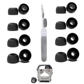 8 Pairs Replacement Ear Tips Compatible With Gravastar P9 Plus, With 3 In 1 Cleaner Kit, Silicone Ear Tips (Xs/S/M/L)