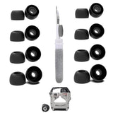 8 Pairs Replacement Ear Tips Compatible With Gravastar P9 Plus, With 3 In 1 Cleaner Kit, Silicone Ear Tips (Xs/S/M/L)