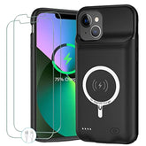 Battery Case For Iphone 13, Upgraded 10000Mah Portable Protective Charging Case With Wireless Charging Compatible With Iphone 13 (6.1 Inch) Rechargeable Battery Pack Charger Case With Carplay (Black)