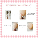 156Pcs Strawberry Balloon Arch Garland Kit With Red Pink Double Layer Apricot Balloons And 18 Inch Strawberry Foil Balloons For Sweet Girl Berry 1St Birthday Baby Shower Party Decorations