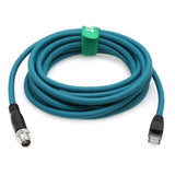 M12 Ethernet 8 Pin X Coded Rj45 Cat7E Gige Cable For Basler Cognex Industrial