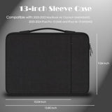 13-Inch Laptop Sleeve Case For 2025-2024 Macbook Air 13.6-Inch M4/M3 Chip & Ipad Pro M4 13-Inch Accessory Traveling Water-Resistant Bag Multifunctional Portable Carrying Sleeve Case (Black)