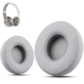 Earpad Replacement For Beats Solo 2 & 3 Wireless/Wired Headphone, Ear Cushion Premium Protein Leather Memory Foam With Kits, Superb Comfortable Easy To Install – Silver