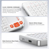 Mini Keyboard With Touchpad, Mini Bluetooth Keyboard, Ultra-Compact Portable For It Professionals, Field Service Technicians, Home Theater Pc & Multi-Device Travel - Durable &Reliable, White